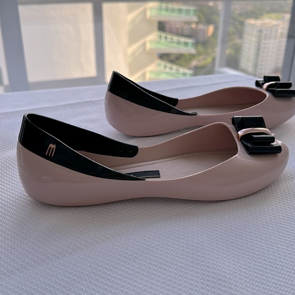 Melissa pvc flat ribbon bow rubber shoes size 8 - Picture 3 of 7
